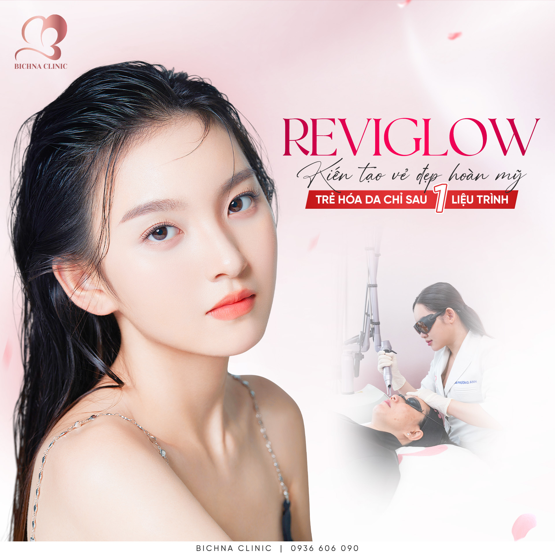 Revi Glow giúp giữ ẩm sâu bên dưới da, thúc đẩy quá trình hydrat hóa. Làn da sẽ căng bóng, mịn màng, trắng sáng, trẻ hóa, tăng độ săn chắc, đàn hồi và thu nhỏ lỗ chân lông.